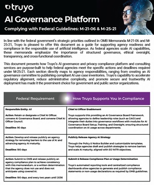 AI Governance Platform: Complying with Federal Guidelines: M-21-06 & M-25-21