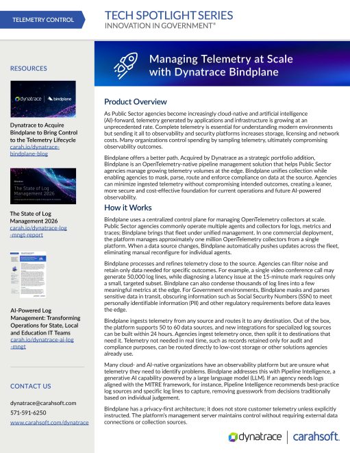Managing Telemetry at Scale with Dynatrace Bindplane