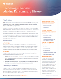 Halcyon Anti Ransomware Overview One-Pager