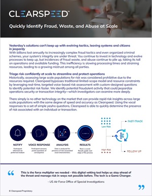 Quickly Identify Fraud, Waste, and Abuse at Scale