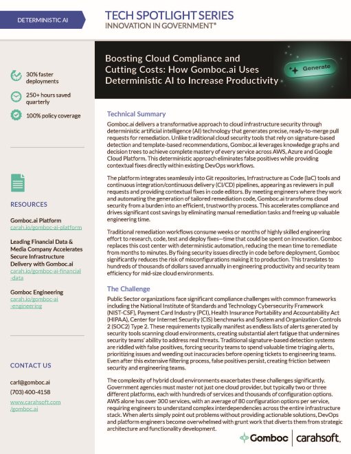 Boosting Cloud Compliance and Cutting Costs: How Gomboc.ai Uses Deterministic AI to Increase Productivity
