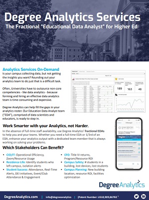 Degree Analytics (EDAs) Services Overview