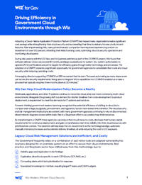 Driving Efficiency in Government Cloud Environments through Wiz