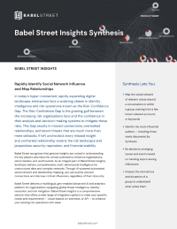 Babel Street Insights Synthesis