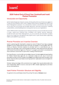 2026 Federal End of Fiscal Year Carahsoft and Ivanti Partner Promotion