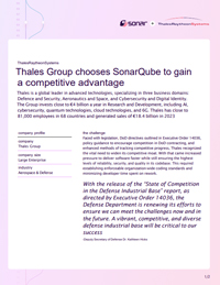 Thales Group Chooses SonarQube to Gain a Competitive Advantage