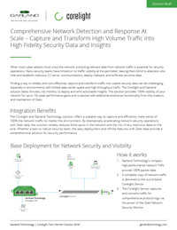 Comprehensive Network Detection and Response at Scale – Capture and Transform High Volume Traffic into High Fidelity Security Data and Insights