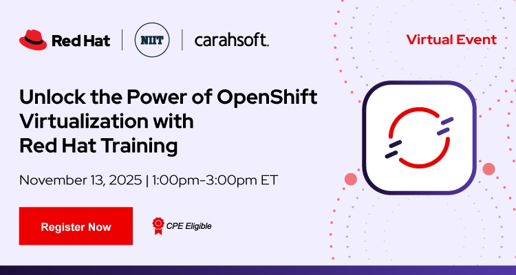 Unlock the Power of OpenShift Virtualization with Red Hat Training Event Banner