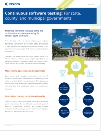 Continuous software testing for state, county, and municipal governments