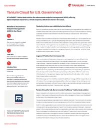 Tanium Cloud for U.S. Government