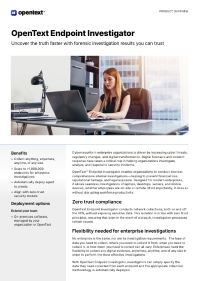 OpenText Endpoint Investigator