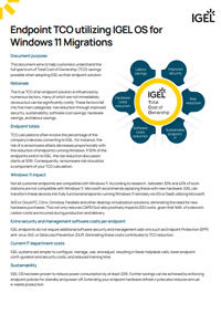 Endpoint TCO Utilizing IGEL OS for Windows Migration Wrapped Info Sheet