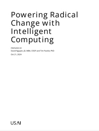 Powering Radical Change with Intelligent Computing