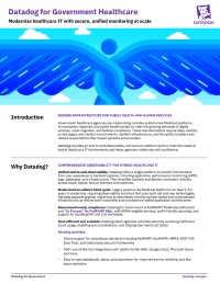Datadog for Government – Healthcare: Modernize Healthcare IT with Secure, Unified Monitoring at Scale