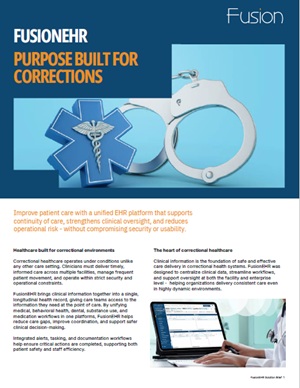FusionEHR Purpose Built for Corrections