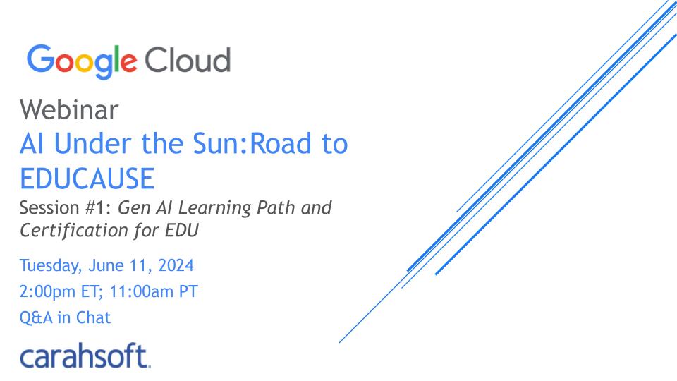 AI Under the Sun: Road to EDUCAUSE - Session 1