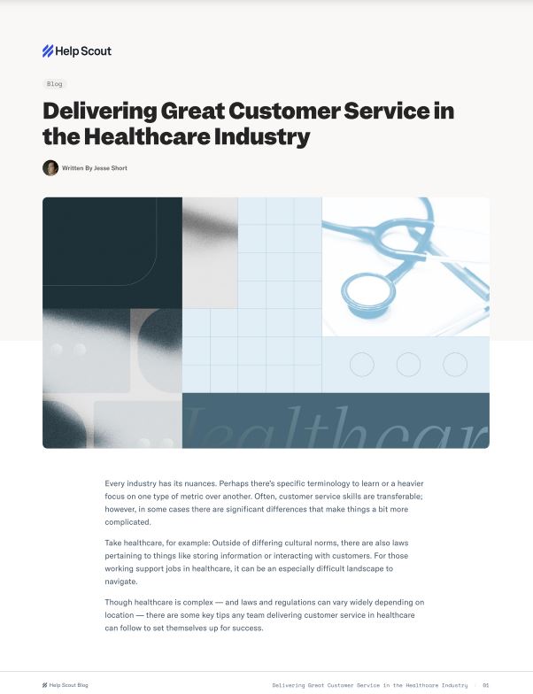 Delivering Great Customer Service in the Healthcare Industry