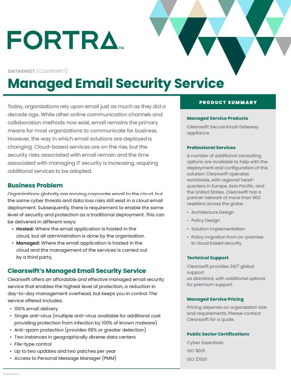 Managed Email Security Service