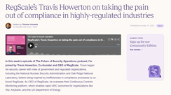 RegScale’s Travis Howerton on taking the pain out of compliance in highly-regulated industries