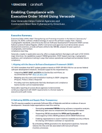 Enabling Compliance with Executive Order 14144 Using Veracode: How Veracode Helps Federal Agencies and Contractors Meet New Cybersecurity Directives