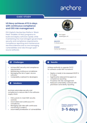 US Navy Achieves ATO in Days with Anchore