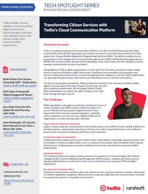 Transforming Citizen Services with Twilio’s Cloud Communication Platform