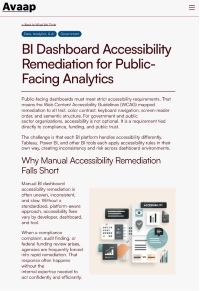 BI Dashboard Accessibility Remediation for Public-Facing Analytics