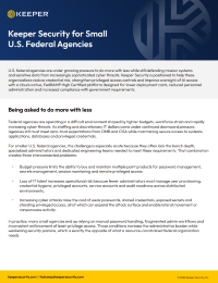 Keeper Security for Small U.S. Federal Agencies