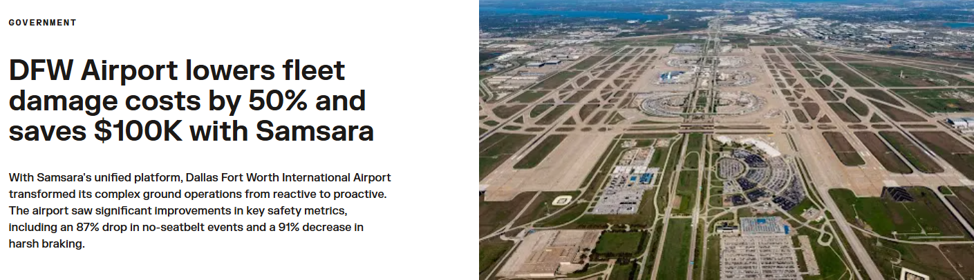 DFW Airport Lowers Fleet Damage Costs by 50% and Saves $100K with Samsara