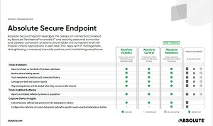 Absolute Secure Endpoint Product Features Matrix