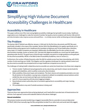 Simplifying High Volume Document Accessibility Challenges in Healthcare