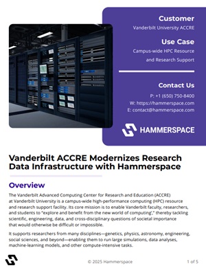 Vanderbilt ACCRE Modernizes Research Data Infrastructure with Hammerspace