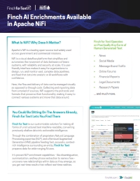 Finch for Text Enrichments Available in NiFi
