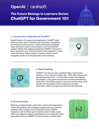 The Future Belongs to Learners Series: ChatGPT for Government 101