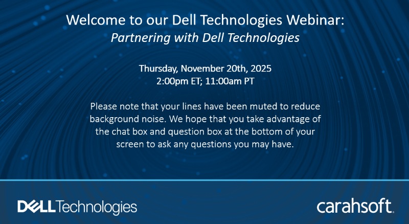 Dell Webinar Series – Partnering with Dell Technologies