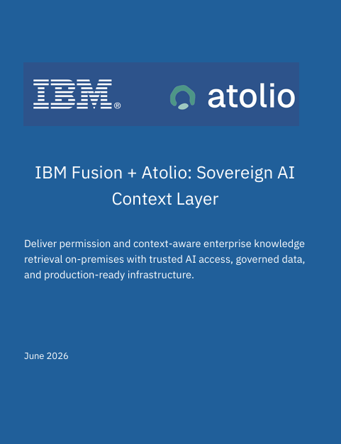 IBM Fusion + Atolio: Sovereign AI  Context Layer