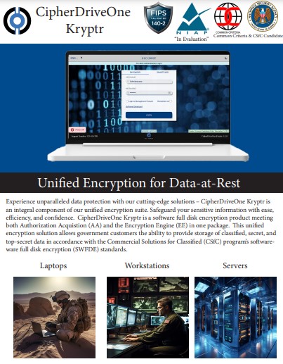 CipherDriveOne Kryptr Datasheet