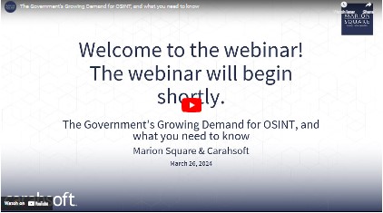 The Government’s Growing Demand for OSINT, and what you need to know