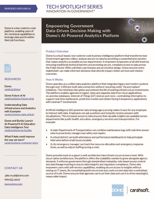 Tech Spotlight Domo Data-Driven Graphic