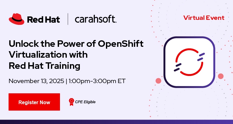 Unlock the Power of OpenShift Virtualization with Red Hat Training Event Banner