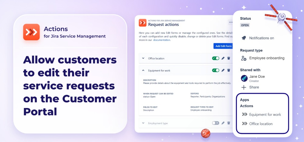 Actions for Jira Service Management