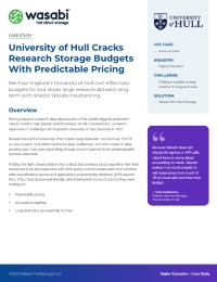 University of Hull Cracks Research Storage Budgets With Predictable Pricing