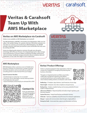 Veritas & Carahsoft Team Up With AWS Marketplace