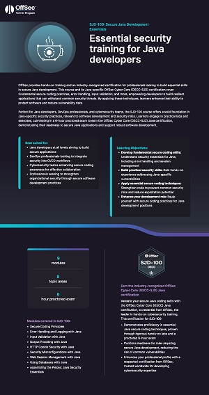 SJD-100: Secure Java Development Essentials