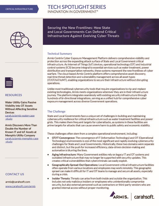 Securing the New Frontlines: How State and Local Governments Can Defend Critical Infrastructure Against Evolving Cyber Threats