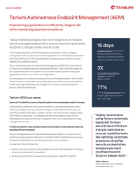 Tanium Autonomous Endpoint Management (AEM)