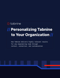 Personalizing Tabnine to Your Organization