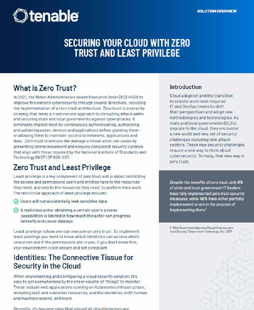 Secure Your Cloud with Zero Trust and Least Privilege