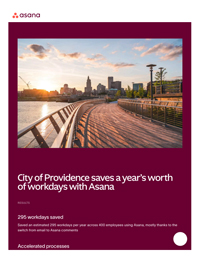 The City of Providence Saves a Year’s Worth of Workdays with Asana