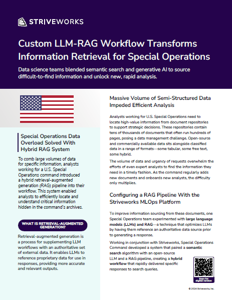 Custom LLM-RAG Workﬂow Transforms Information Retrieval for Special Operations